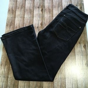 WHBM black flare contour jeans in sz 8 regular